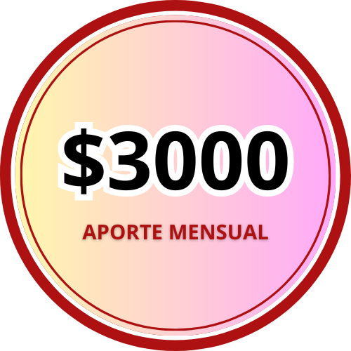 Aporte de $3000 mensual