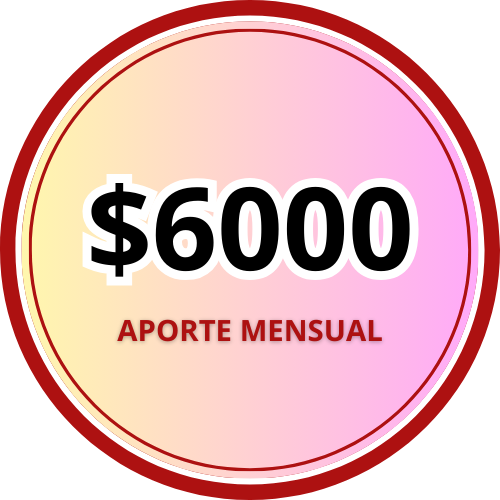Aporte de $6000 mensual